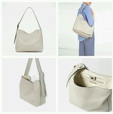 ZARA LEATHER BUCKET BAG WITH