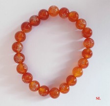 Très beau bracelet en pierre agate rond, Lotus, chance  LITHO-REIKI 