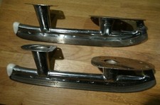 Paire Anciennes Lames de Patins à Glaces Bauer Invictus /Vintage
