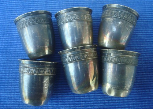 Gobelets alcool argent - 6,