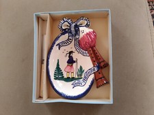 Beurrier et Couteau bretons Neufs dans boite d'origine faience de Quimper