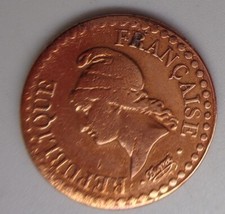 Rare 1 Centime Dupré 1851 A (Paris) Bronze sans Accent sur E Qualité Superbe