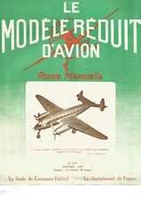 MRA N°223 PLAN : "ACROBATE" MOTEUR 2.5 / AVION COUTCHOUC / MODELE REDUIT EN URSS