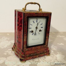BREGUET Horloge toutes Faces marqueterie Boulle d'époque Napoléon III fonctionne