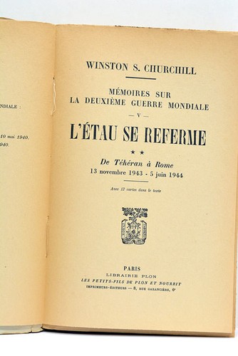 Livre ancien churchill - ancien,