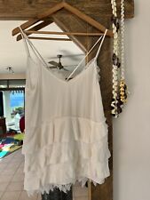 Top, haut, caraco fond écru