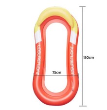 Matelas Piscine Hamac Gonflable Femme 150×75 cm PVC Plage Chaise Flottante