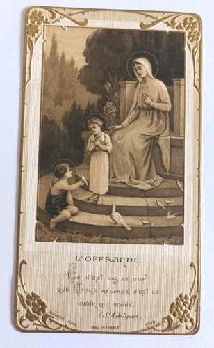 Ancienne image pieuse - , souvenir