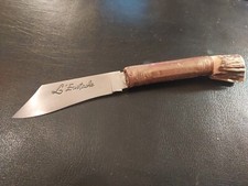  Unique : couteau L'Eustache manche bois de cerf