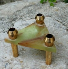 ancien bougeoir en onyx  dans