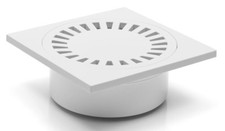 Drain de la Douche Siphon Sol 150x150mm Dn 50 Inclus Tapis Joint (320 P 391/1 )