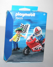 PLAYMOBIL SPECIAL 70425 ENFANTS AVEC  MOTO DE COURSE ROUGE BOITE FERMEE