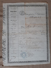Passeport pour l'intérieur du