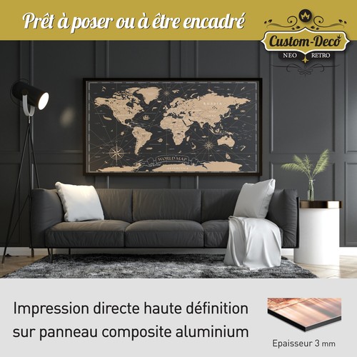 Planisphère mappemonde déco - planisphère,