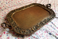 PLATEAU XIXème BRONZE sur 4