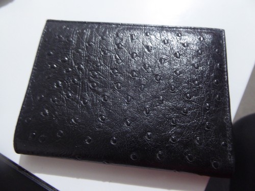 Portefeuille noir cuir façon