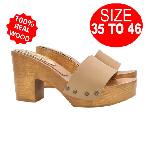 Mules avec bande cuir - mules,