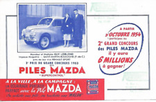 BUVARD 1953  PILES MAZDA Mr Mme LEBLOND GAGNENT LA 4 CV RENAULT Rebuffat à Nimes