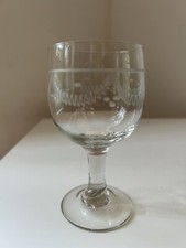 Ancien verre à pied bistrot gravé XIX