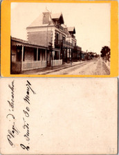 France, Arcachon, plage, belles maisons Vintage CDV albumen carte de visite  C