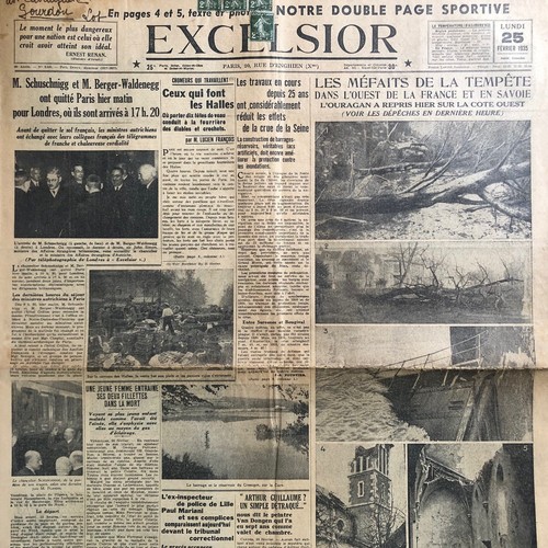 Journal excelsior 1935 - excelsior, 25/02/1935