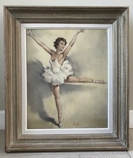 Huile sur toile danseuse