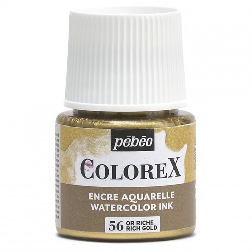 Encre aquarelle riche - or,