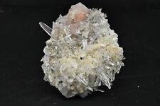 Fluorite rose sur quartz cristal de roche du Pérou 600g  Mineraux de Fluorine