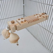 Bouchon à mâcher en bois pour oiseaux, jouet Cage à perroquets, jouet de