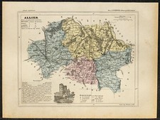 1896 - Allier - Carte