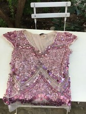 Haut paillettes roses ANTIK BATIK taille S 36
