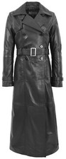 Manteau long cuir - manteau, pour