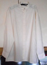 Chemise habillee homme Taille 41, Jean Chatel, blanc casse avec dessins de dés