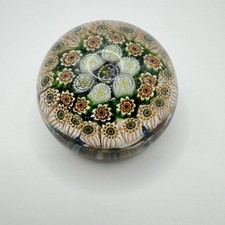 BOULE PRESSE-PAPIERS SULFURE VERRE Décor Style MILLEFIORI