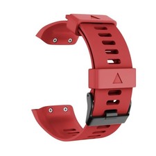 Bracelet de montre en fibre de silicone noir Garmin Forerunner 35 (rouge)
