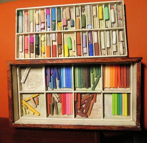Boîte crayons pastel secs - boÎte,