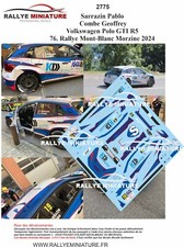 DECALS 1/18 REF 2775 VW VOLKSWAGEN POLO SARRAZIN RALLYE MONT BLANC 2024 RALLY