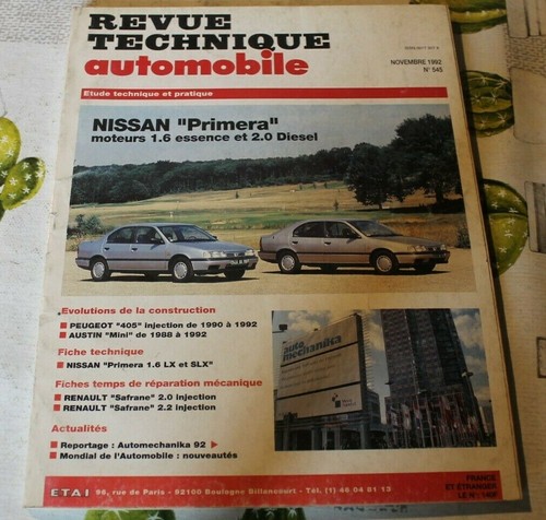 Revue technique automobile rta - technique,