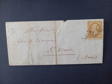 lettre France timbre Napoléon yt 21 cachet boîte rurale 