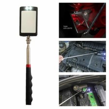 Miroir d'inspection extensible LED éclairé mécanicien pivotant télescopique
