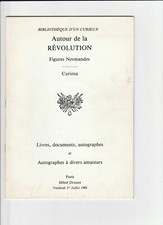 AUTOGRAPHES - CURIOSA - Catalogue de vente aux encheres -1988