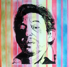 PyB signed SERGE GAINSBOURG TABLEAU pop street art graffiti french painted canva