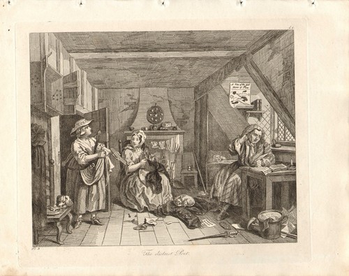 1818 hogarth géorgien - 1818, cuivre