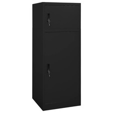 Armoire à Selles Anthracite 53x53x140cm Acier Casier Meuble de Stockage vidaXL