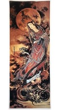 Kannon Kyosai mural japonais Tenugui Ukiyo-e sur dragon