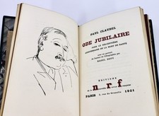 ÉO nrf 1921 Ode jubilaire mort de Dante CLAUDEL Portrait RAOUL DUFY 1/ex. n°