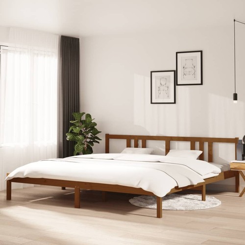 Cadre lit bois massif blanc - de,