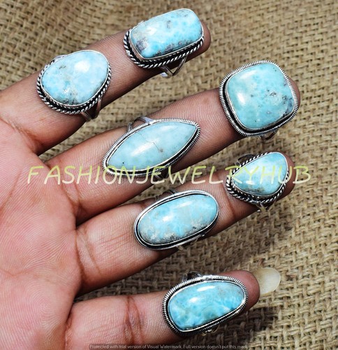 Larimar gemstone 25pcs rings - gemstone,