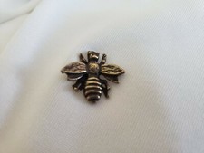NEW Bumble bee pin gold bronze look brooch men women small 10 pieces