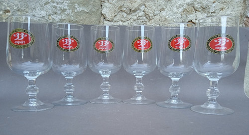 Lot verres pied 33 - lot, de